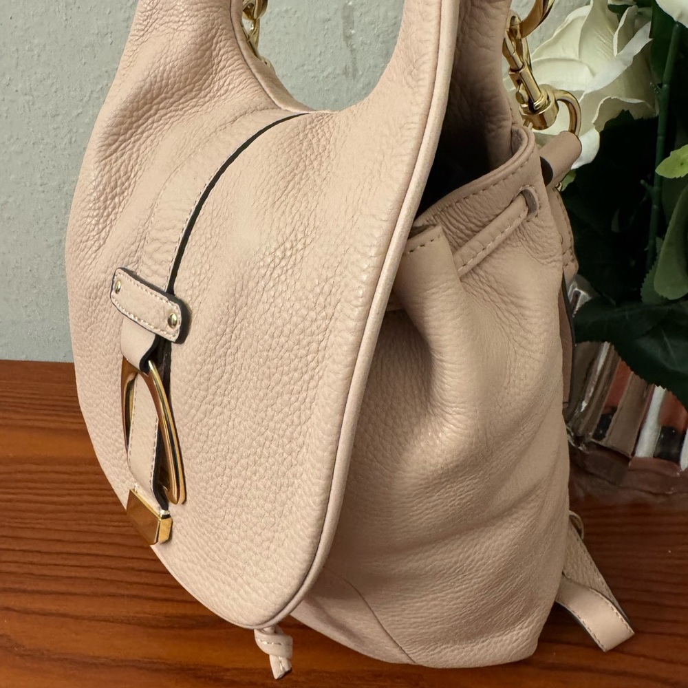 Chic Blush Leather Women's Backpack - image 6